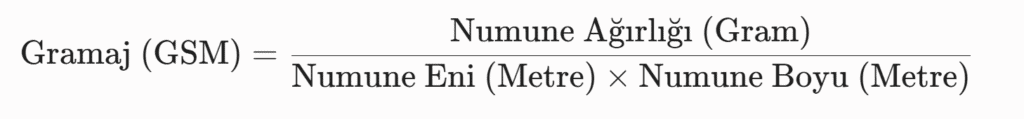 Formula za izračunavanje gramaže tkanine i primeri.